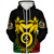 Vanuatu Sherpa Hoodie Tribal Pattern Coconut