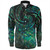 New Zealand Long Sleeve Shirt Tribal Wave Papua Shell With Kiwi Bird
