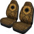 Marshall Islands Car Seat Cover - Marshall Islands Flag Polynesian Tattoo Gold