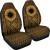 Marshall Islands Car Seat Cover - Marshall Islands Flag Polynesian Tattoo Gold