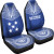 Gambier Islands Car Seat Cover - Gambier Islands Flag Polynesian Chief Tattoo Blue Version