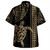 Hawaii Hawaiian Shirt Polynesian Tribal Turtle Gold