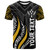 Kosrae Custom Personalised T-Shirt - Kosrae Strong Fire Pattern Gold