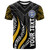 Northern Mariana Islands Custom Personalised T-Shirt - CNMI Strong Fire Pattern Gold3