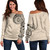 Polynesian Off Shoulder Sweatshirt Polynesian Tattoo Style Version 2.0 Nude1