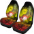 Tahiti Car Seat Covers - Humpback Whale with Tropical Flowers (Yellow)