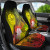 Tahiti Car Seat Covers - Humpback Whale with Tropical Flowers (Yellow)