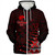 New Zealand Sherpa Hoodie Maori Tribal Siver Fern Waitangi Day