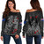 New Zealand Off Shoulder Sweatshirt Maori Tribal Silver Fern Lest We Forget Solider