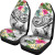 Guam Polynesian Car Seat Covers - Summer Plumeria (White)
