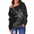 Philippines Filipinos Off Shoulder Sweatshirt Star With Tribal Flower Design