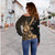 Philippines Filipinos Off Shoulder Sweatshirt Star With Tribal Flower Design