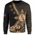 Philippines Filipinos Sweatshirt Star With Tribal Flower Design Gold