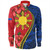 Philippines Filipinos Long Sleeve Shirt Tribal Polynesian With Hibiscus Flower