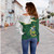 Solomon Islands Off Shoulder Sweatshirt Polynesian Tattoo Flag And Coat Of Arms