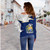 Nauru Off Shoulder Sweatshirt Polynesian Tattoo Flag And Coat Of Arms