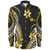 Hawaii Long Sleeve Shirt Polynesian Pattern Plumeria GOLD1
