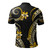 Hawaii Polo Shirt Polynesian Pattern Plumeria GOLD2