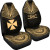 Wallis And Futuna Car Seat Cover - Wallis And Futuna Coat Of Arms Polynesian Chief Tattoo Gold Version