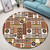 Tonga Round Rug Ngatu Tapa Pattern