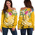 Polynesian Off Shoulder Sweatshirt Summer Plumeria2