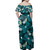 Polynesia Woman Off Shoulder Long Dress Fabric Traditional Polynesian With  Plumeria And Tiare Flowers