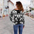 Guam Off Shoulder Sweatshirt Polynesian Tribal Premium Style