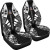 Norfolk Island Car Seat Covers - Norfolk Island Coat Of Arms Polynesian Tattoo Black
