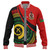 Vanuatu Baseball Jacket Custom Melanesian Tribal Circle Tattoo Style