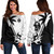 Guam Off Shoulder Sweatshirt Custom Tribal Coconut Tree Half Style Guam Off Shoulder Sweatshirt Custom Tribal Coconut Tree Half Style