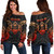 Guam Off Shoulder Sweatshirt Custom Personalised Spirit Red Version1