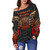 American Samoa Off Shoulder Sweatshirt Custom Personalised Spirit Red Version