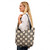 Hawaii Tote Bag Puakenikeni Lei Seamless Pattern Cream