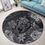 Hawaii Round Rug Tribal Polynesia Sea Turtle Design Pacific Dream