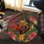 Hawaii Round Rug Tribal Polynesia Sea Turtle Design Pacific Dream