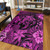 Hawaii Area Rug Tribal Polynesia Sea Turtle Design Pacific Dream Pink