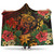 Hawaii Hooded Blanket Tribal Polynesia Sea Turtle Design Pacific Dream Reggae