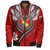 Tonga Bomber Jacket Custom Tribal Ngatu Pattern Circle Style