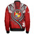 Tonga Bomber Jacket Custom Tribal Ngatu Pattern Circle Style
