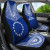 Cook Islands Car Seat Cover - Cook Islands Flag Polynesian Chief Tattoo Blue Version