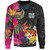 Tonga Sweatshirt Polynesian Hibiscus Pattern