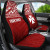 Wallis and Futuna Polynesian Custom Personalised Car Seat Covers - Wallis and Futuna Coat Of Arms Polynesian Tattoo Red