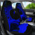 Palau Car Seat Covers - Palau Map Hibiscus And Wave Blue