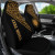 Northern Mariana Islands Custom Personalised Car Seat Covers - CNMI Seal Polynesian Gold Curve