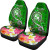 Tonga Custom PersonalisedCar Seat Covers - Turtle Plumeria (Green)