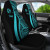 Tonga Car Seat Covers - Turquoise Polynesian Tentacle Tribal Pattern