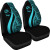 Tonga Car Seat Covers - Turquoise Polynesian Tentacle Tribal Pattern