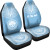 Federated States Of Micronesia Car Seat Cover - FSM Seal Polynesian Chief Tattoo Light Blue Version