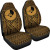 Yap Car Seat Cover - Yap Flag Polynesian Tattoo Gold