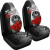 Tahiti Polynesian Car Seat Covers - Coat Of Arm With Hibiscus White